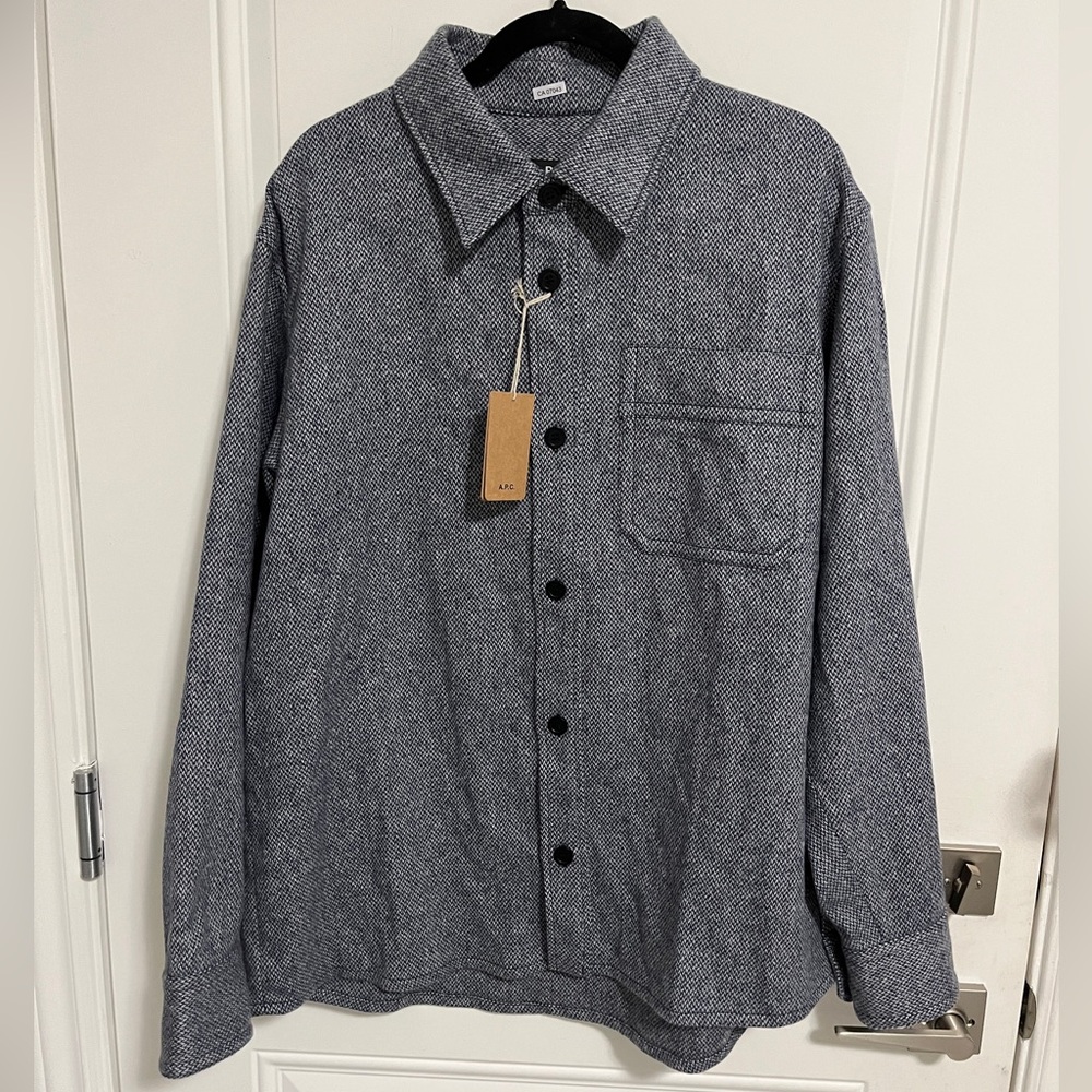 NWT - A.P.C. Men’s Surchemise Basile Wool Blended Overshirt Jacket - Size XL